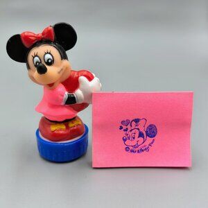 Vintage Minnie Mouse Rubber Stamp Figure Hearts Walt Disney Prod